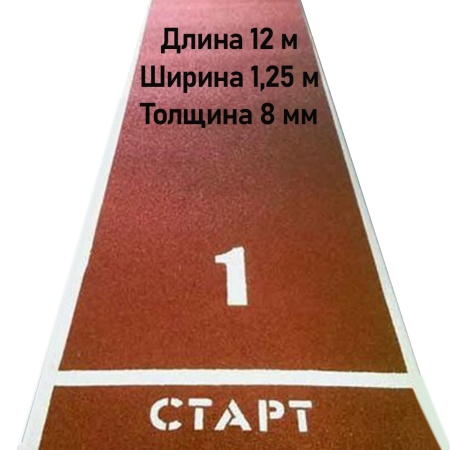 Купить Дорожка для разбега 12 м х 1,25 м. Толщина 8 мм в Кузнецке 